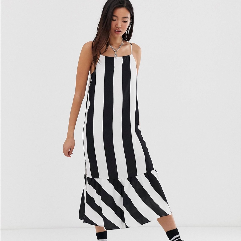 ASOS bold stripe cami dress